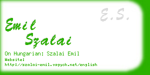 emil szalai business card